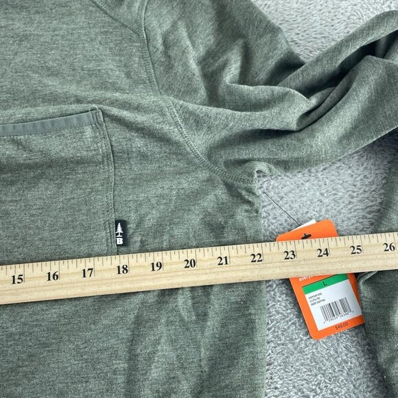 Bass Outdoor Deep Depths Green Long-Sleeve Utility Tee Shirt Crew  L NWT 1136 - Picture 8 of 10